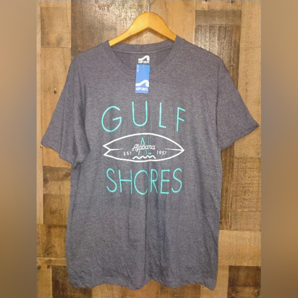 NWT Surf Style Alabama Gulf Shores Short Sleeve T-Shirt Size Large Navy Blue
